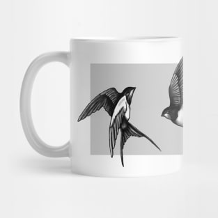 Swallow Trio In Flight Mug